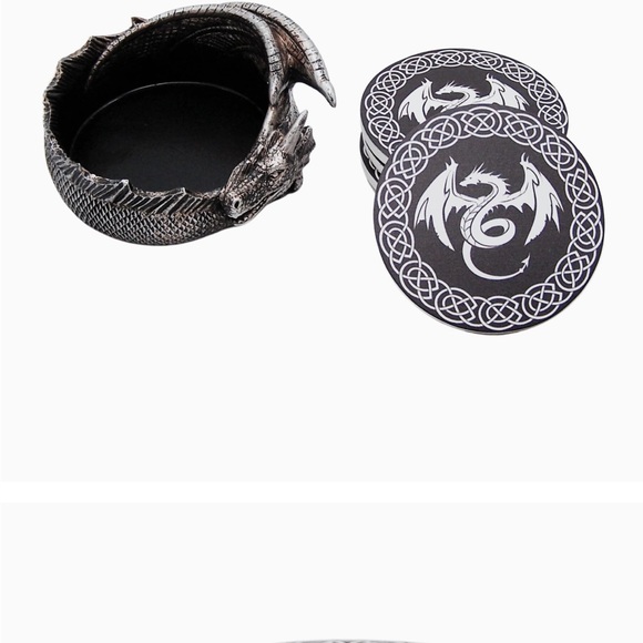 Dragon Coasters Flying Goth Holder -3 Coaster Set - Picture 9 of 11